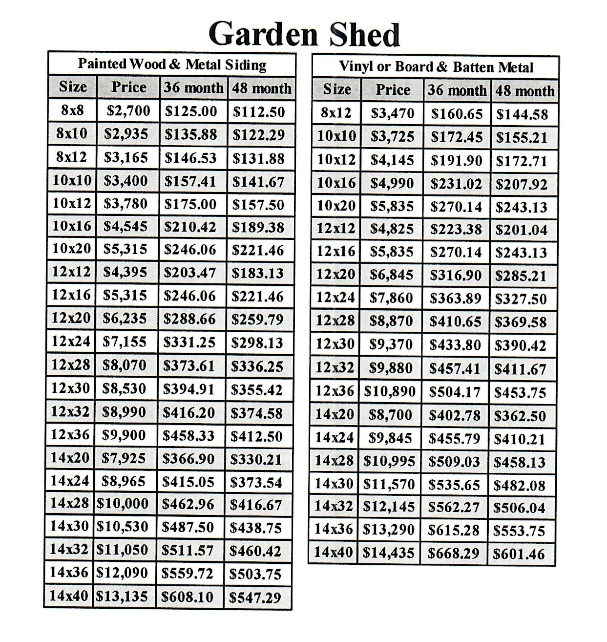 Garden Shed 2026