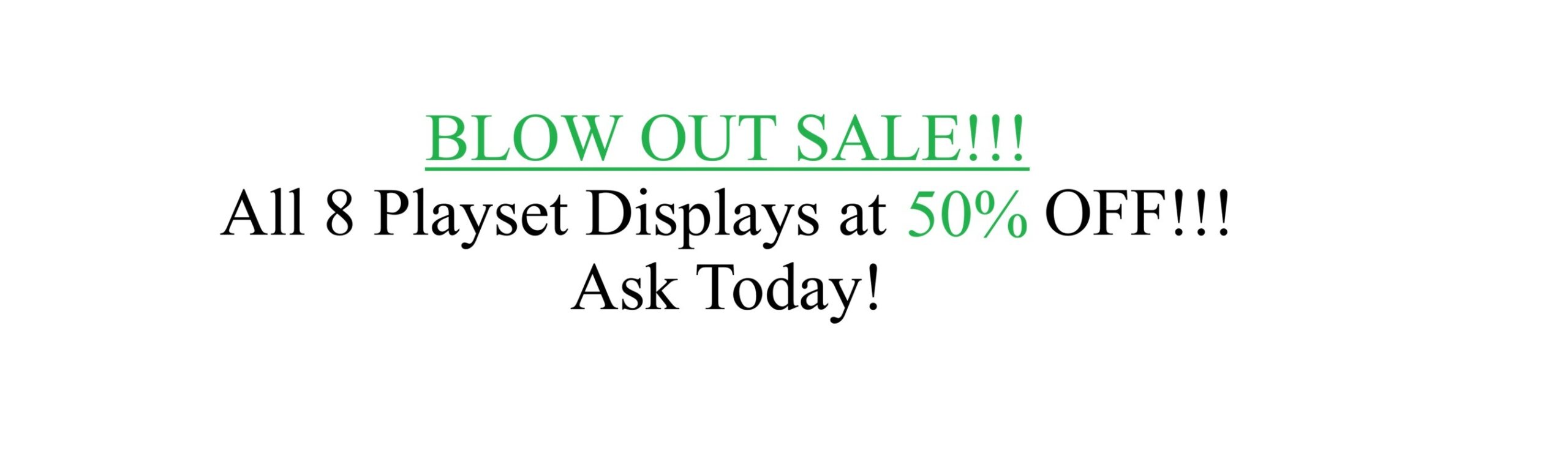 Playset Sale