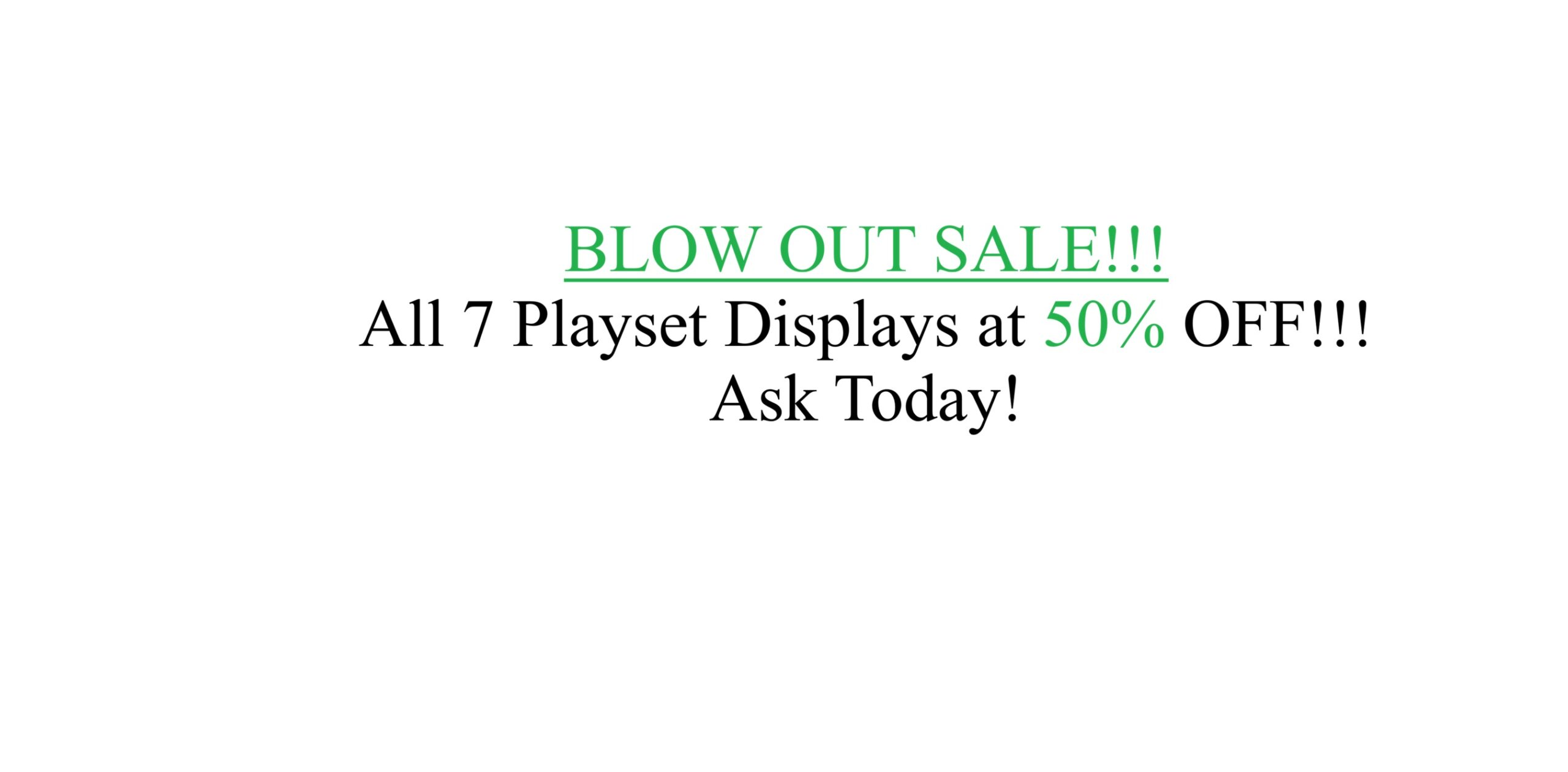 Playset Sale